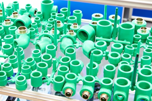 Plastic,Green,Parts,For,Pipe,Connection,In,Store